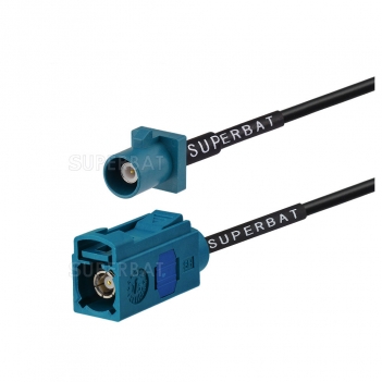 Fakra Female "Z" to Fakra Male Plug rf cable RG174 GPS DAB aerials adaptor