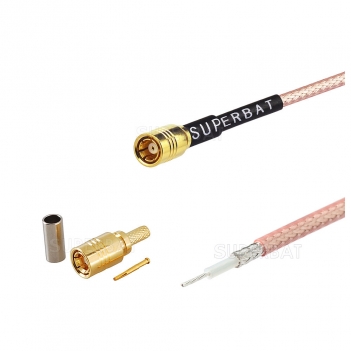 Alibaba wholesale SMB male pigtail cable rg316 RF coaxial cable assembly with SMA/SMB/BNC/MCX/MMCX/IPEX Connectors