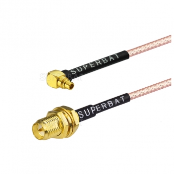 RF jumper cable MMCX male plug right angle to rp SMA female bulkhead pigtail coax cable RG316 FPV