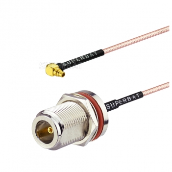 RF jumper cable mmcx male right angle To N jack bulkhead o-ring jumper cable