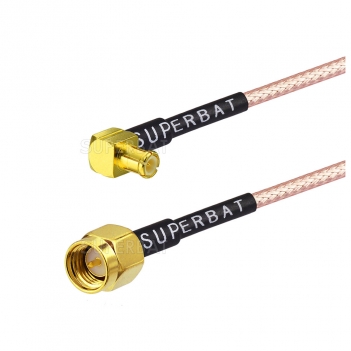 Jumper cable assemble SMA male straight to MCX male right angle with RG316 coaxial cable extension connector