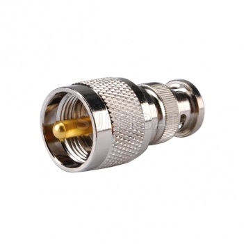 RF Coaxial Coax Handheld Radio Antenna Adapter BNC Male to UHF Male PL259 Connector Straight Adaptor