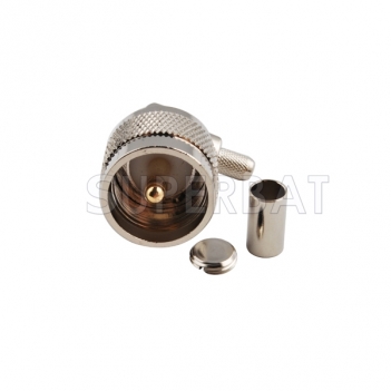 UHF Plug Male Connector Right Angle Crimp LMR-195