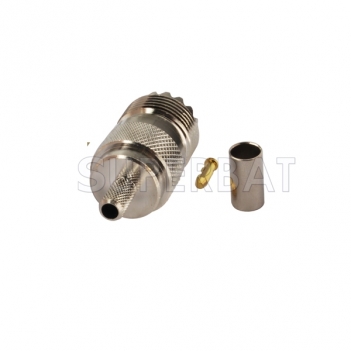 UHF Jack Female Connector Straight Crimp LMR-195