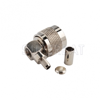 UHF Plug Male Connector Right Angle Crimp LMR-195