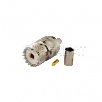 UHF Jack Female Connector Straight Crimp LMR-195