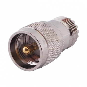 RF Coaxial Coax Antenna Adapter UHF Male PL-259 to UHF Female SO-239 Straight Connector Adapter