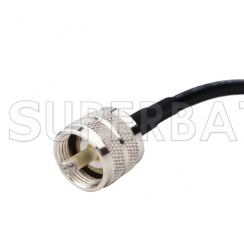 RF coaxial UHF Male PL259 to UHF Male PL-259 Coax Double Male Connector Pigtail Jumper RG58 Extension Cable -Ham Radio Antenna Adapter Wire Assembly