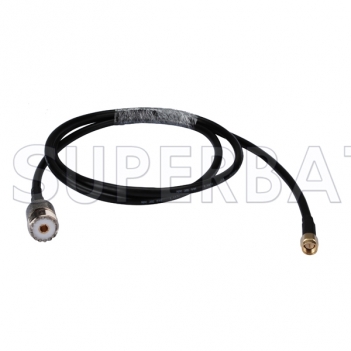 RF coaxial UHF Female SO-239 to SMA Male Coax Connector Pigtail RG58 Extension Cable-Ham Radio Antenna Wire for Baofeng Wouxun Kenwood Icom Yaesu