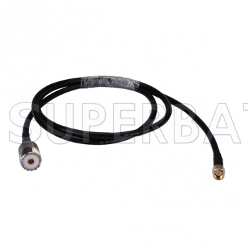RF coaxial UHF Female SO-239 to SMA Male Coax Connector Pigtail RG58 Extension Cable-Ham Radio Antenna Wire for Baofeng Wouxun Icom Yaesu