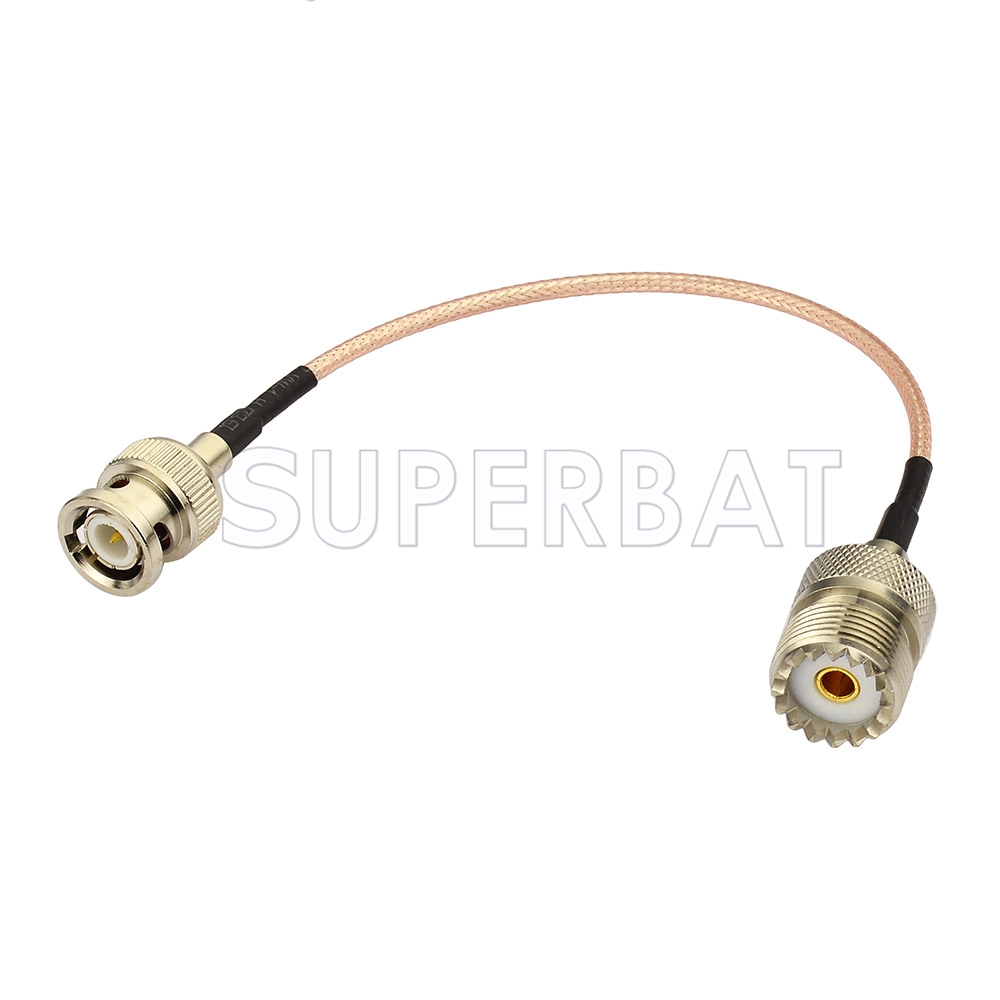 UHF SO239 Female to BNC M/F Straight/Angled RF Coax Cable LMR100 4-36inch US Asm 