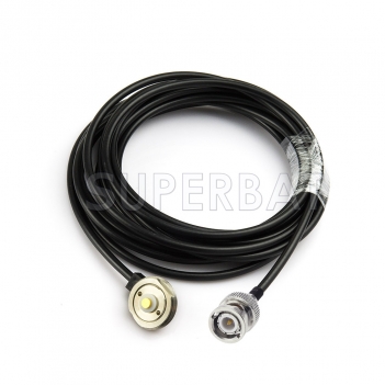 RF coaxial BNC Male to NMO mount Coax Connector Pigtail Jumper RG58 Extension Cable -Truck Antenna Adapter Cable Assembly