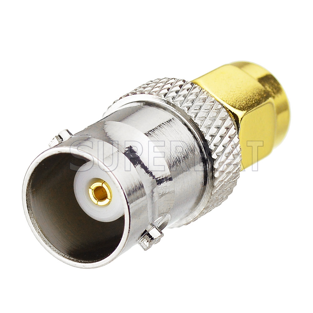 1pc BNC Female to SMA Male Straight Radio Antenna RF Coaxial Connector Adapter 
