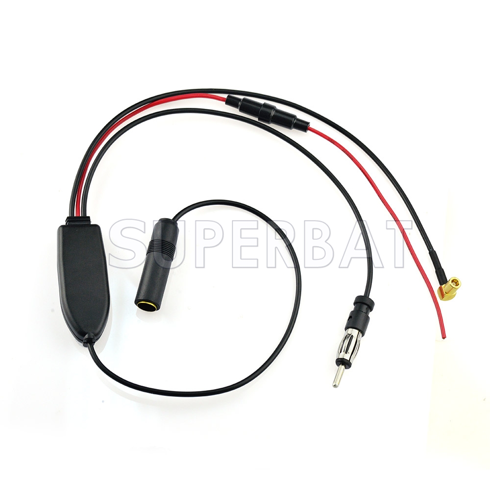 Drfeify Répartiteur d'antenne DAB Voiture DAB Antenne Splitter Câble  Adaptateur Stéréo AM FM Signal Amplificateur Booster pour