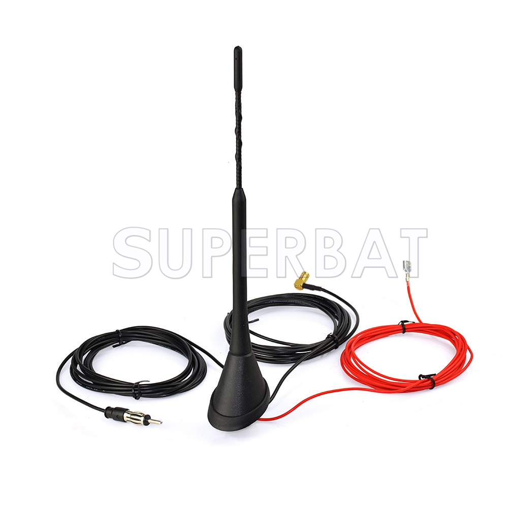 Superbat voiture multi-bande antenne combinée dab + gps + fm radio amplifiée  aileron de requin montage de toit fakra 5m câble pour alpin ezi-dab