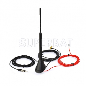 Amplified DAB/DAB+ car radio aerial roof mount antenna for Alpine Kenwood Sony DAB Radio