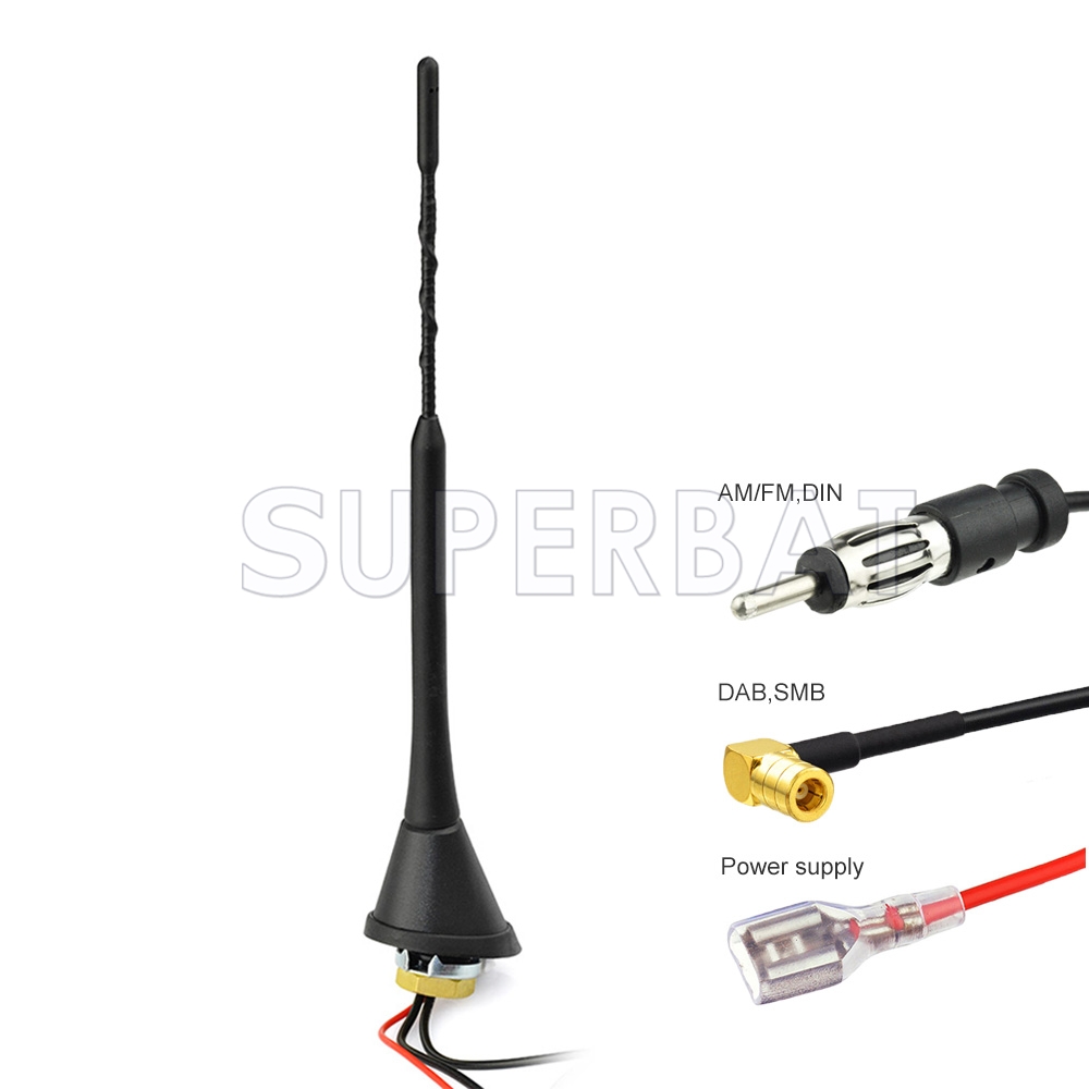 DAB DAB+ Radio Receiver Antenna, Car Digital Radio Receiver Car Radio  Aerial with MCX Male Port