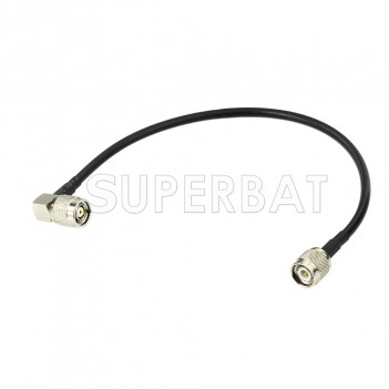 Pigtail TNC male to RP-TNC male Right Angle cable RG58 30CM
