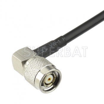 Pigtail TNC male to RP-TNC male Right Angle cable RG58 30CM