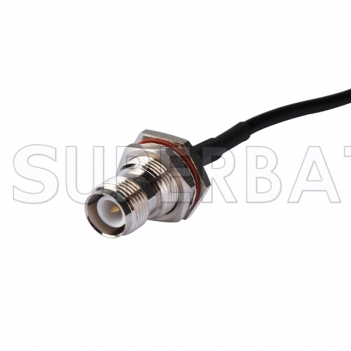 RP SMA plug to RP TNC Jack bulkhead using RG174 cable 15cm