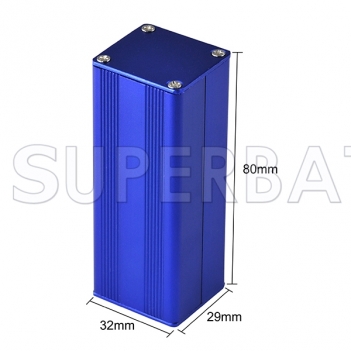 Blue Color Aluminum Enclosure Case Split Body 32mm*29mm*80mm（W*H*L）