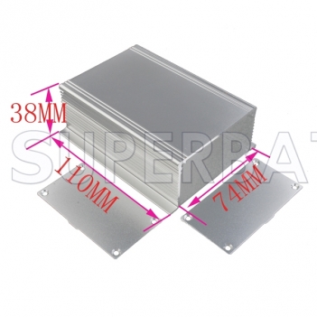 Aluminum Enclosure Case Tube with Flange 74mm*38mm*110mm（W*H*L）