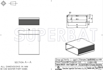 Aluminum Enclosure Case Split Body 110mm*40mm*110mm（W*H*L）