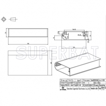 Aluminum Enclosure Case Tube 68mm*24mm*110mm（W*H*L）