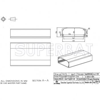 Aluminum Enclosure Case Tube 64mm*25.5mm*110mm（W*H*L）