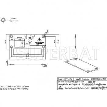 Aluminum Enclosure Case Split Body with Flange 62mm*25mm*110mm（W*H*L）