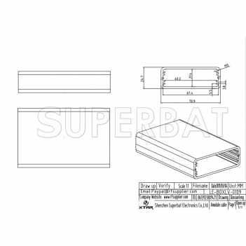 Aluminum Enclosure Case Split Body 71mm*26mm*100mm（W*H*L）