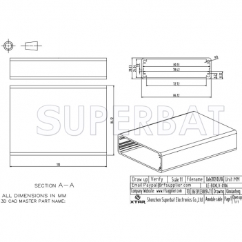 Aluminum Enclosure Case Tube 84mm*28mm*110mm（W*H*L）