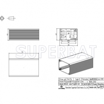 Aluminum Enclosure Case Tube 66mm*43mm*110mm（W*H*L）