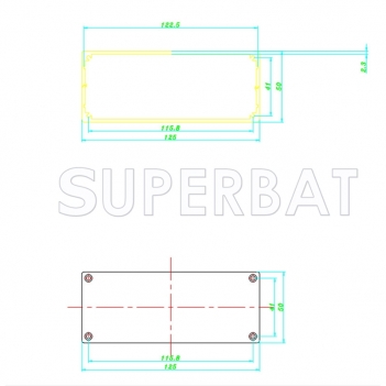 Aluminum Enclosure Split Body 125mm*60mm*110mm (W*H*L)