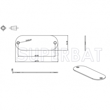 Aluminum Enclosure Case Tube 70mm*24mm*110mm（W*H*L）