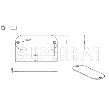 Aluminum Enclosure Case Tube 70mm*24mm*110mm（W*H*L）