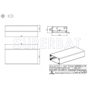 Aluminum Enclosure Case Tube 51mm*21mm*110mm（W*H*L）