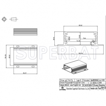 Aluminum Enclosure Case Split Body 104mm*28mm*95mm（W*H*L）