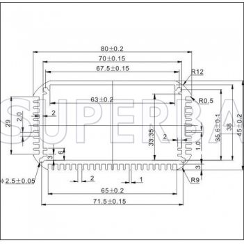 Aluminum Enclosure Tube 80mm*45mm*110mm (W*H*L)