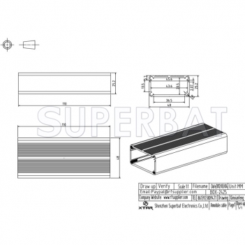 Aluminum Enclosure Case Tube 48mm*25mm*110mm（W*H*L）