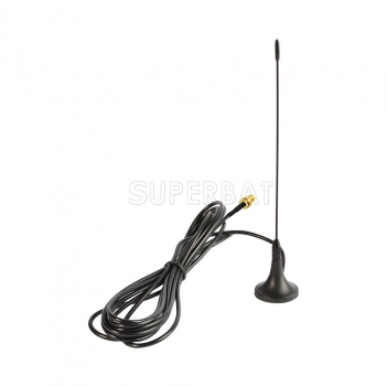 Antenna 433Mhz,3dbi RP-SMA BulkHead Jack with Magnetic base for Ham 3M