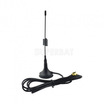 Antenna 433Mhz,3dbi RP SMA Plug straight with Magnetic base with 1.5m