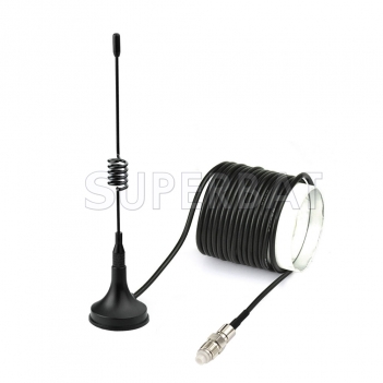 3dbi 433Mhz FM/AM Radio Walkie Talkies Antenna SMA Male Connector with Magnetic Base 3m Cable for Wouxun BaoFeng TYT