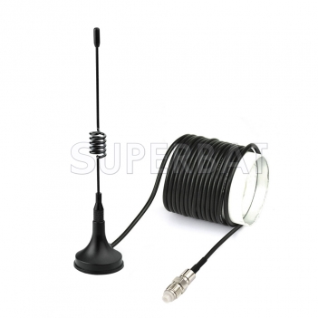 3dbi 433Mhz FM/AM Radio Walkie Talkies Antenna SMA Male Connector with Magnetic Base 3m Cable for Wouxun BaoFeng TYT Kenwood