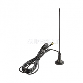 Antenna 433Mhz,3dbi RP-SMA Plug Straight with Magnetic base for Ham 5M