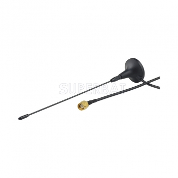 Antenna 433Mhz,3dbi RP-SMA Plug Straight with Magnetic base for Ham 5M