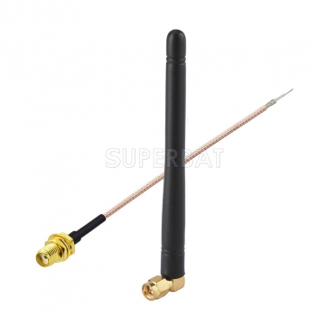 868MHz-870Mhz NFC RFID Antenne Vertical Omni Directional 868 mhz Antenne SMA Stecker + SMA Buchse Pigtail Kabel RG178 6inch 15cm