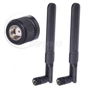 2x 8dBi Dual Band 2.4GHz 5GHz 5.8GHz Wireless Network WiFi Antenna RP SMA Connector