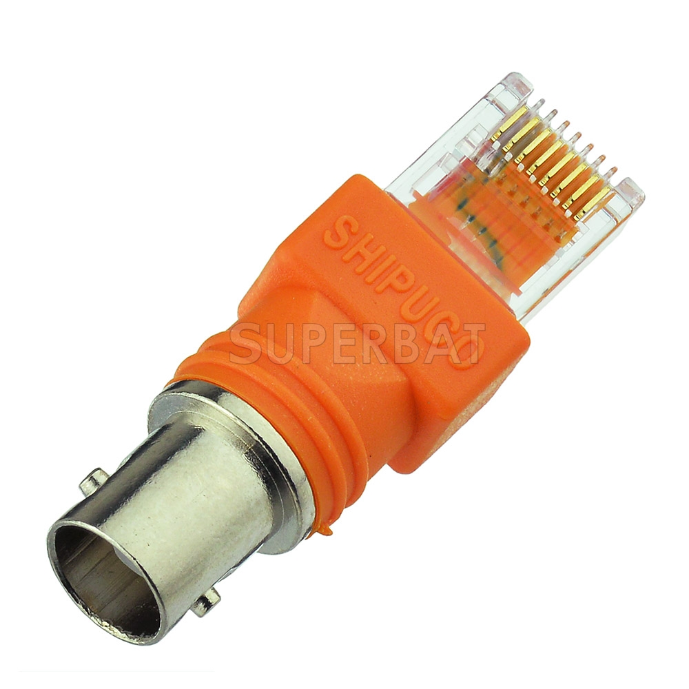 F Female to RJ45 Male Coaxial Coax Barrel Coupler Adapter RJ45 to RF  Connector