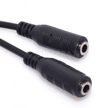 3.5mm 1/8" Stereo Male Mini Plug to 2 Female Jack Adapter Audio Y Cable